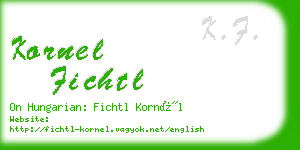kornel fichtl business card